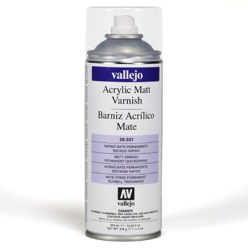 Vallejo: Acrylic Matt Varnish Spray Can 400ml
