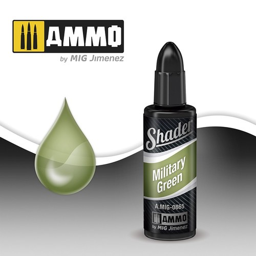 Ammo Mig Acrylic Shader 10ml Military Green Shader