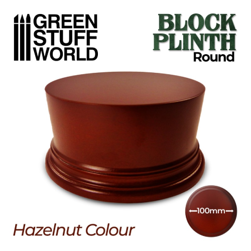 GSW- Block Plinth 10cm Round Hazelnut