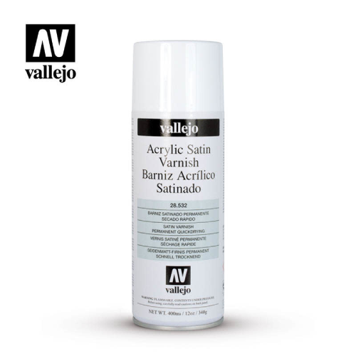 Vallejo: Acrylic Satin Varnish Spray Can 400ml