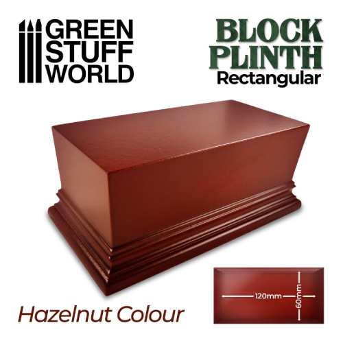 GSW- Block Plinth 12x6cm Rectangular Hazelnut