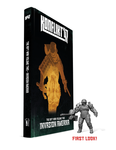 Konflikt '47 - Invasion Amerika & 'T2 Prototype Heavy Armor' Book Miniature