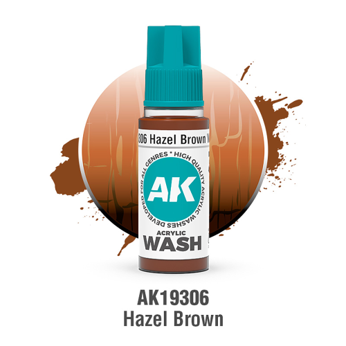 AK Interactive - HAZEL BROWN– ACRYLIC WASH