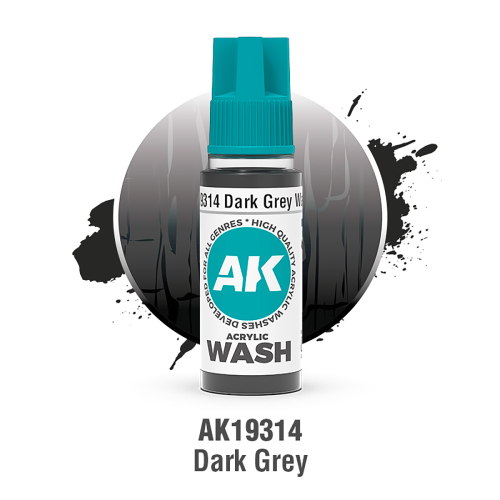 AK Interactive - DARK GREY – ACRYLIC WASH