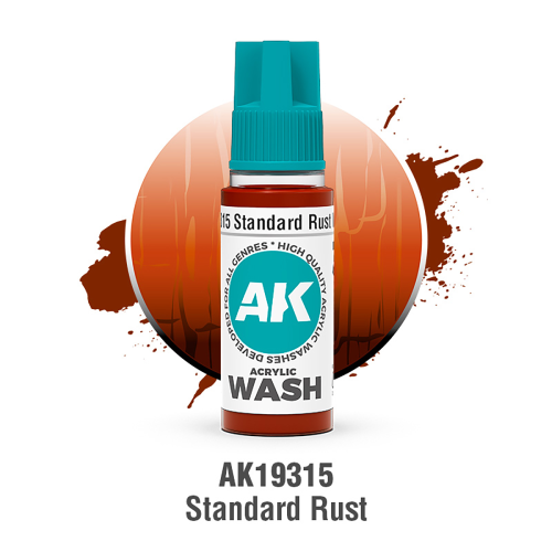 AK Interactive - STANDARD RUST – ACRYLIC WASH