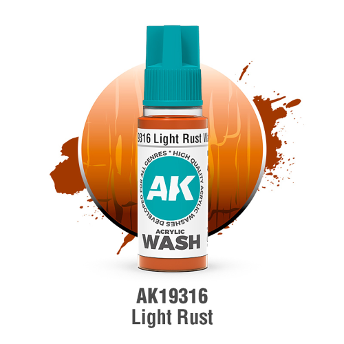 AK Interactive - LIGHT RUST – ACRYLIC WASH