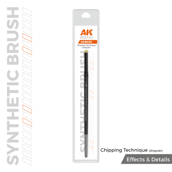 AK Interactive Synthetic Chipping Technique Angular Brush