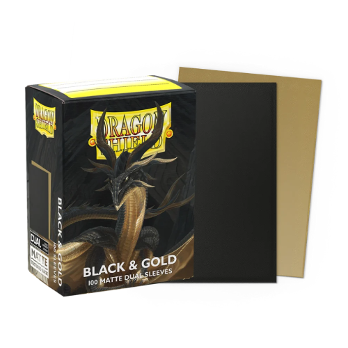 Dragon Shield : sleeves : matte DUAL Black & Gold