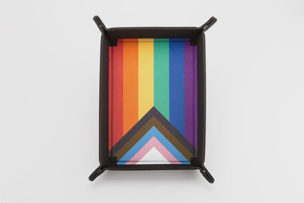 Dice Tray Velvet - Pride Flag