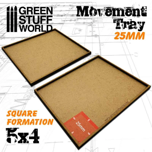 GSW - Movement Tray 25mm 5x4 Square Formation