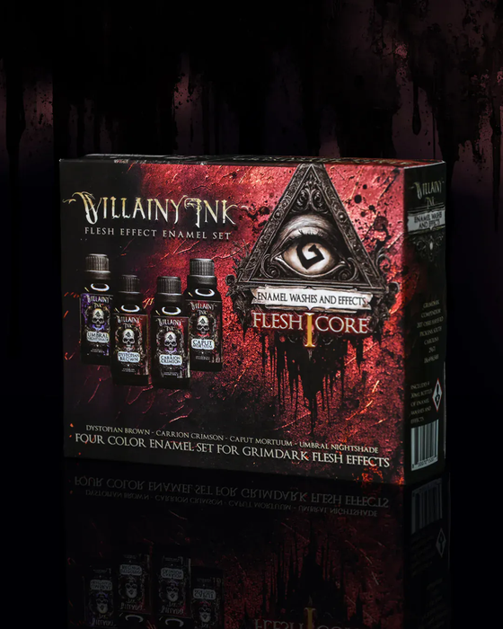 Villainy Inks - Handcrafted Enamel Washes 30ml - Flesh Core Set I x4 colors