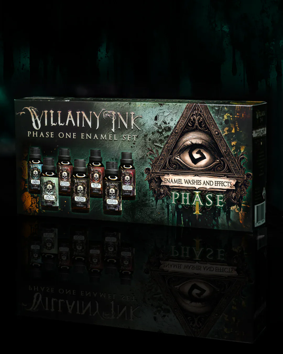 Villainy Inks - Handcrafted Enamel Washes 30ml - Phase I Starter Set x7 colors
