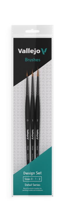 Vallejo Synthetic Brush Hair Design Set  (0, 1, 2)