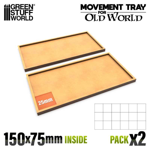 GSW - Movement Tray 150x75mm Square 6x3