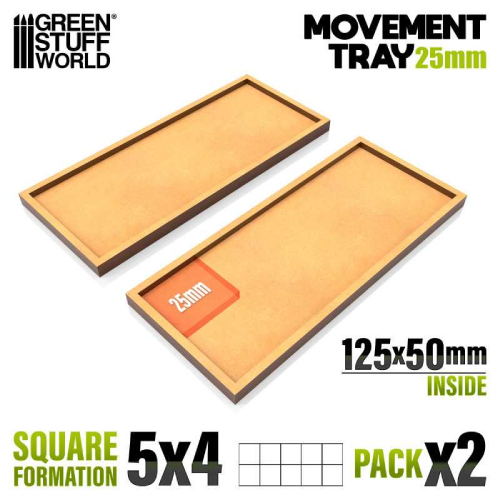 GSW - Movement Trays 25mm Square Formation 5x2