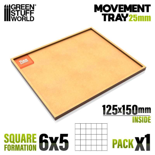 GSW - Movement Tray 25mm Square Formation 6x5