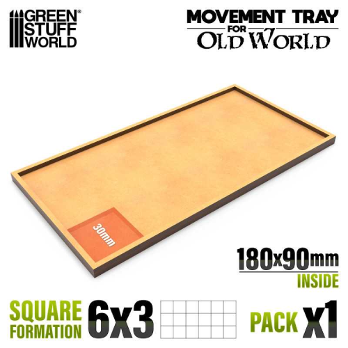 GSW - Movement Tray 180x90mm Square 6x3
