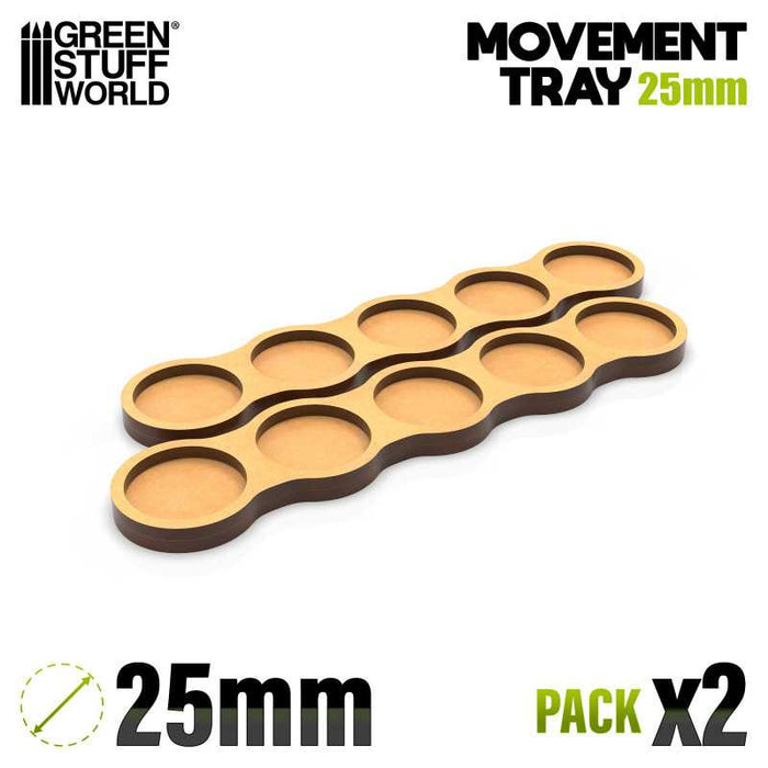 GSW - Movement Tray 25mm Skirmish 5x1