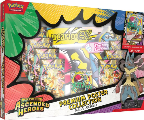 Pokemon - Mega Evolution - Ascended Heroes: Mega Lucario Premium Poster Collection
