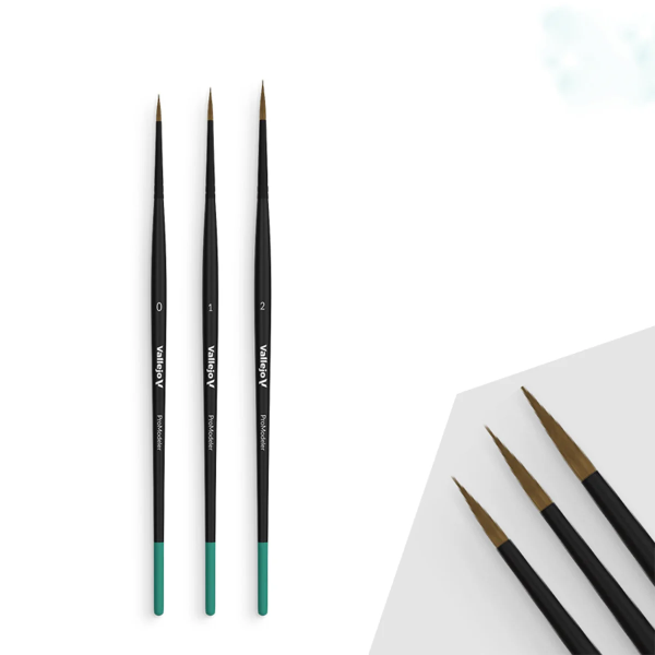 Vallejo Synthetic Brush Hair Design Set  (0, 1, 2)