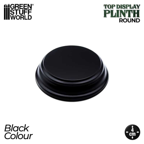 Top Display Plinth Round Black 4cm