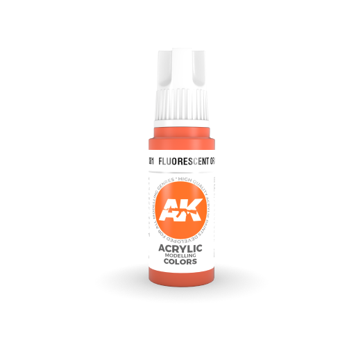 AK Interactive 3rd Gen Acrylic Fluorescent Orange 17ml
