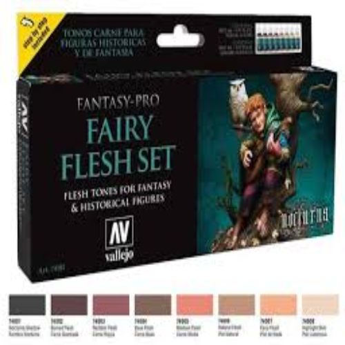 Paint: Vallejo - Paint Sets Set: Intro 8 Colors with 2 Brushes and