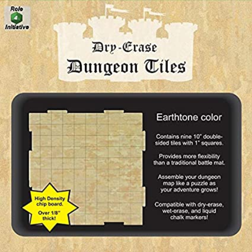 Dry-Erase Dungeon Tiles Pack Earthtone Colour