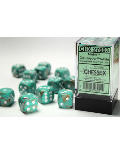 Chessex Marble Oxi-Copper 12D6 16mm