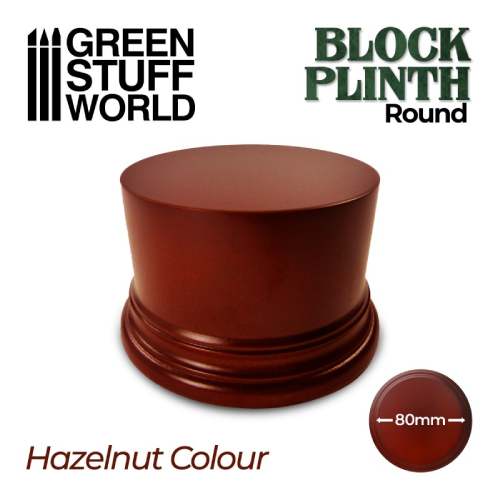 GSW- Block Plinth 8cm Round Hazelnut