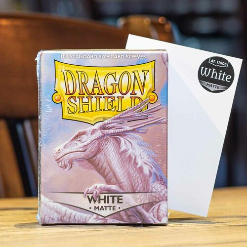 Dragon Shield: White Matte Sleeves (100) Standard Lords of War Games and Hobbies Dragon Shield: White Matte Sleeves (100) Standard Lords of War Games and Hobbies