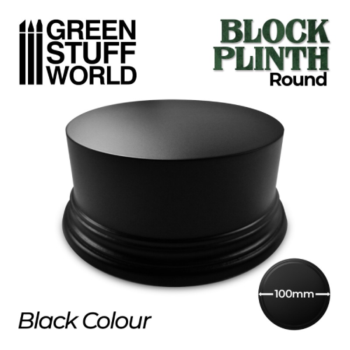 GSW- Block Plinth 10cm Round Black