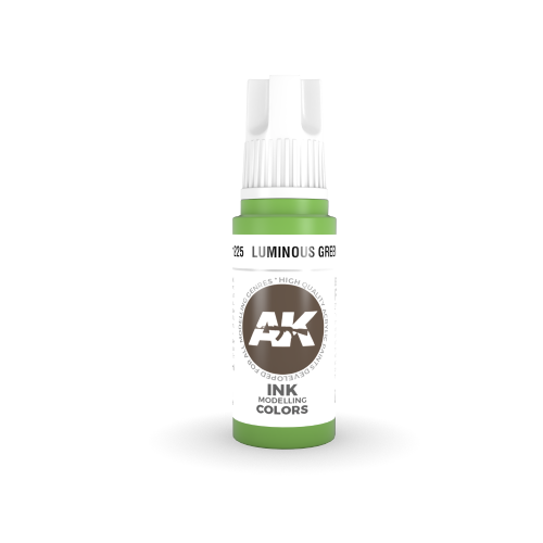 AK Interactive 3rd Gen Acrylic Luminous Green INK 17ml