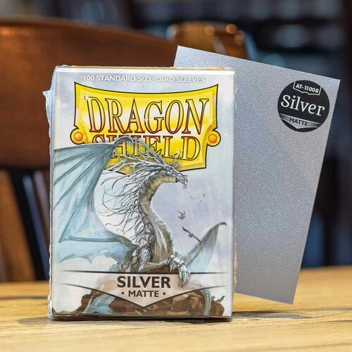 Dragon Shield: Silver Matte Sleeves (100) Standard