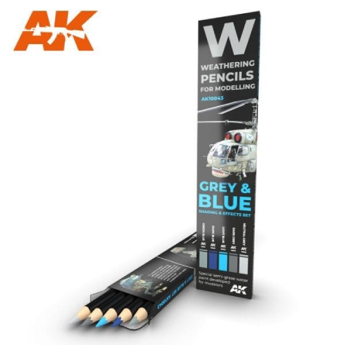 AK Weathering Pencils Grey & Blue Set