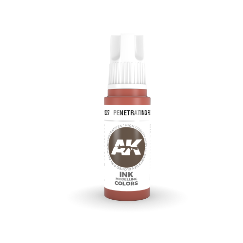 AK Interactive 3rd Gen Acrylic Penetrating Red INK 17ml
