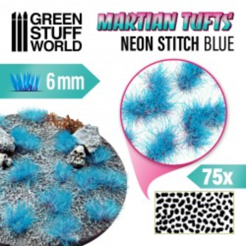 GSW- Neon Stitch Blue 6mm Tuft