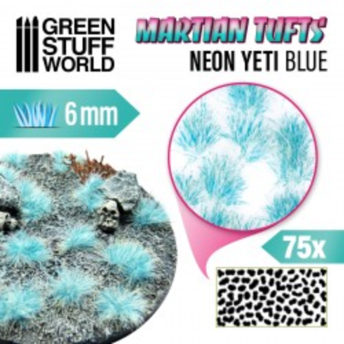 GSW- Neon Yeti Blue 6mm Tuft