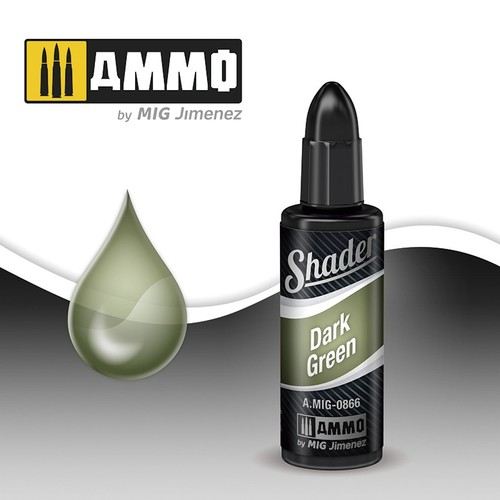 Ammo Mig Acrylic Shader 10ml Dark Green Shader