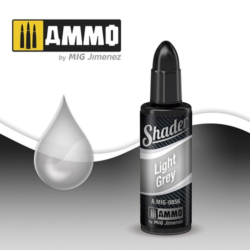 Ammo Mig Acrylic Shader 10ml Light Grey Shader