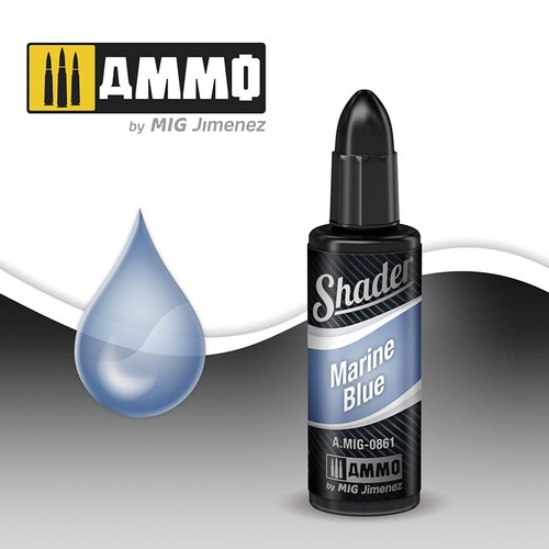 Ammo Mig Acrylic Shader 10ml Marine Blue Shader