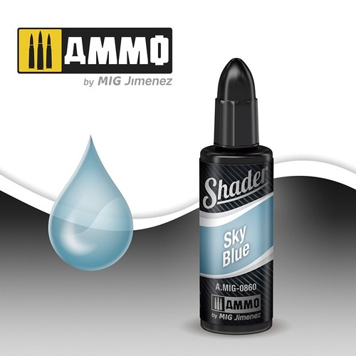Ammo Mig Acrylic Shader 10ml Sky Blue Shader