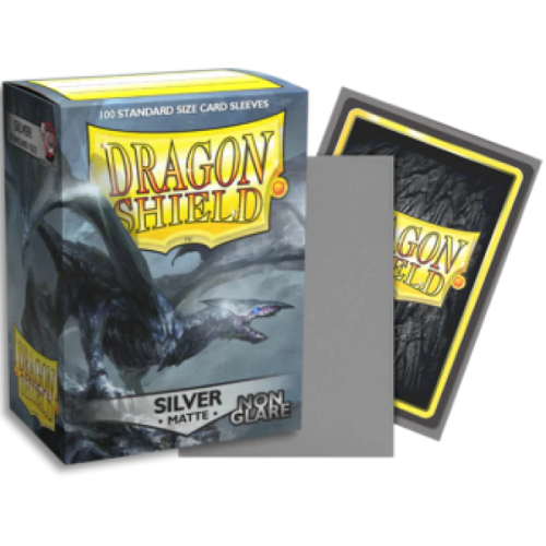 Dragon Shield Sleeves: Matte Silver NON GLARE 100ct