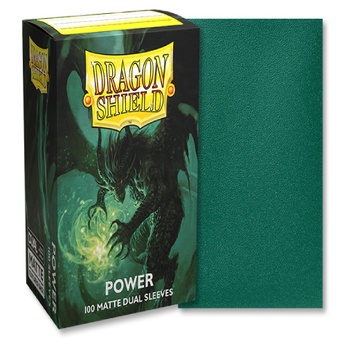 Dragon Shield POWER (Metallic Green) Matte Dual Sleeves: 100