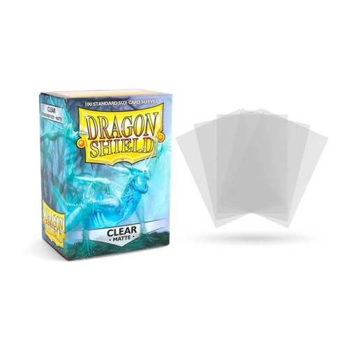 Dragon Shield Clear Matte Sleeves: 100 Pack