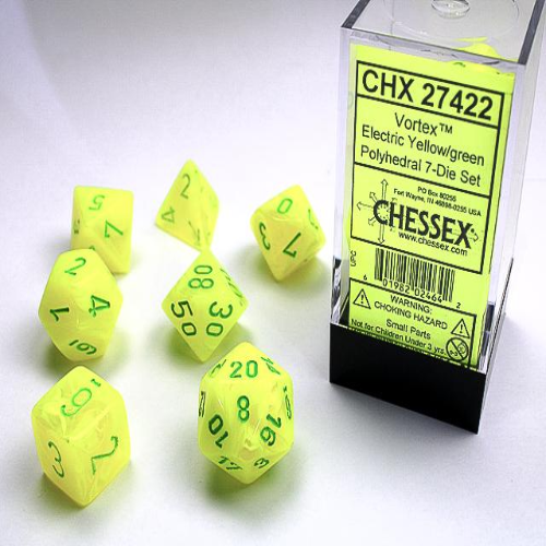 Chessex Vortex Electric Yellow/Green 7-Die Set