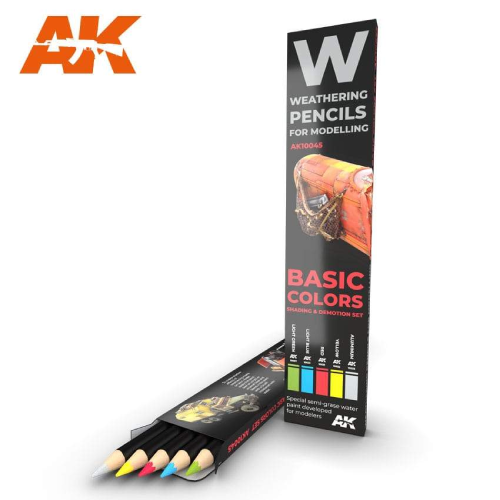 AK Weathering Pencils Basic Colors Set