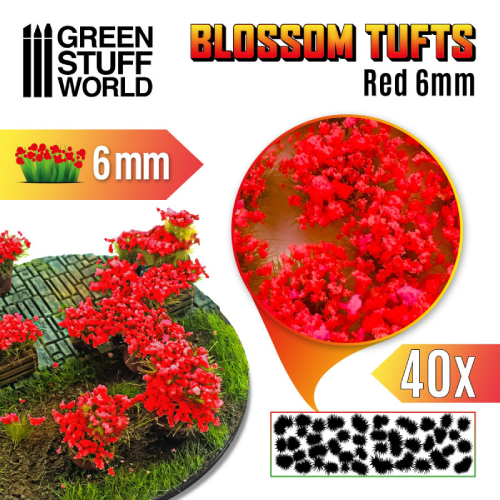 GSW- Red Blossom Tuft 6mm