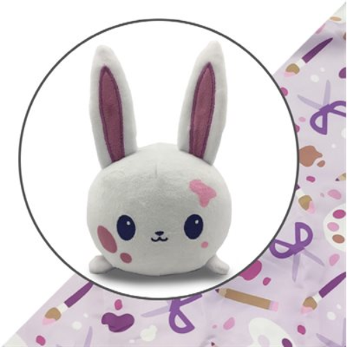 Teeturtle - Plushie Tote Bags: Light Purple Crafting Bunny