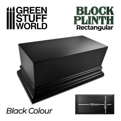 GSW- Block Plinth 12x6cm Rectangular Black